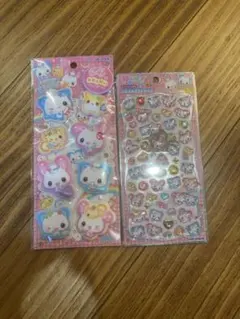 ハッピーマーチ　もっちりシールとジュエルプチドロップシール 2枚セット