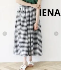 美品　IENA　イエナ　ギンガムギャザースカート　36　ロングスカート