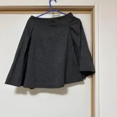 ダークグレー フレアスカート ひざ丈のサムネイル
