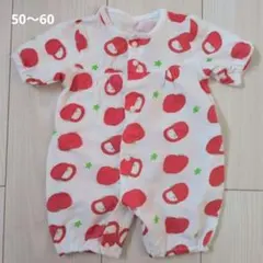 りんご柄夏用ロンパース 50-60cm