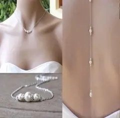 ブライダル　ネックレスとヘアアクセサリーのセット