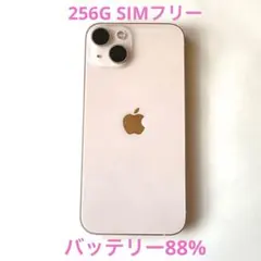 iPhone13 256G 本体 SIMフリー ピンク ガラスフィルム付　88％