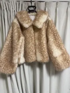 バンビ ファーコート 鹿柄 アウター ジャケット 古着