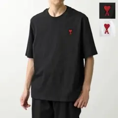 AMI Paris ハートロゴ 刺繍 Tシャツ ブラックのサムネイル