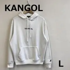 値下　A0608C04【KANGOL】ロゴ刺しゅうプルオーバーパーカー　（L)のサムネイル