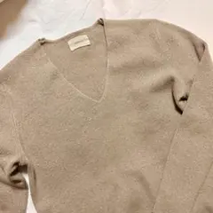 TODAYFUL Vネック ニット 長袖 カットソー ベージュ セーター