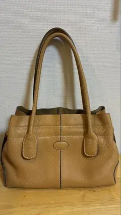 TOD'S ハンドバッグ レザー キャメル