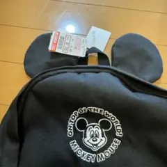しまむら　ディズニー　　ミッキーマウス 耳付きリュック 黒　新品