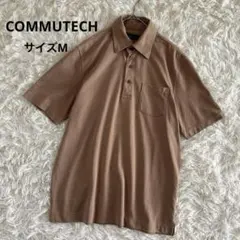 スーツカンパニー COMMUTECH 半袖シャツ　プルオーバー　ブラウン　Mのサムネイル