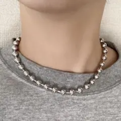 ★再再再入荷★大人気　ステンレス ボールチェーン　ネックレス　8mm玉