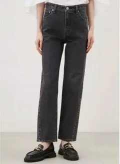 Mila Owen 斜行デザインストレートデニムパンツ