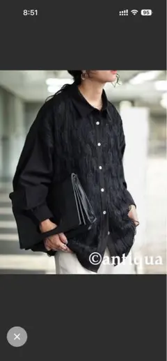 antiqua 長袖シャツ ブラックのサムネイル