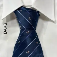 TG2810 DAKS アニマル ストライプ シルク ネクタイ 日本製