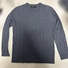 COMME CA MEN グレー Vネックニット