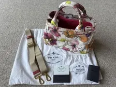 PRADA プラダ カナパ 花柄 ショルダーストラップつきのサムネイル