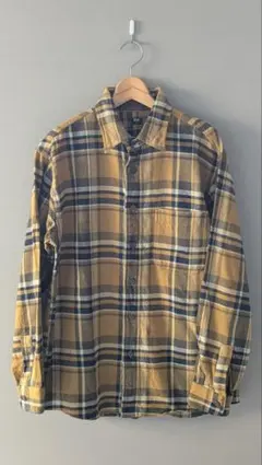 UNIQLO ユニクロ 451296 フランネルチェックシャツ イエロー M
