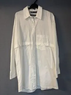 ZARA ホワイト 長袖シャツ Mサイズ