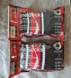 ファミマCoca-Colaソックス2足セット 22-25cm 25-28cm