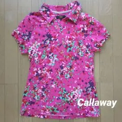 Callaway キャロウェイ ポロシャツ 半袖 ピンク 総柄