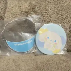 シナモロール 缶バッジ PVCクリアケース付き　ガチャ