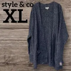 一点物❣️style & co 【XL】ダークブルー カーディガン