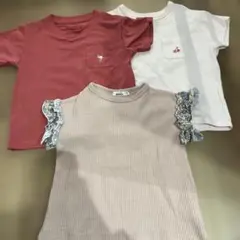 100cm 女の子　半袖Tシャツ　3枚セット