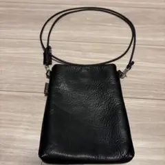 【美品】MR.OLIVE ウォッシャブル レザーサコッシュ ブラック