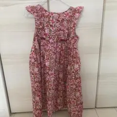 bebe リバティ柄 ノースリーブワンピース