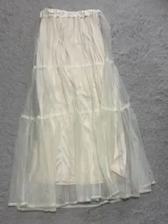 classicalelf チュールレイヤード ティアードロングスカート M