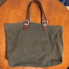 コムデギャルソン　オリーブグリーン キャンバス トートバッグ