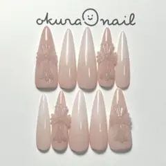 ネイルチップ♡ベイビーブーマー クロム クロス ワンホン ガーリー y2k