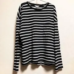 UNUSED アンユーズド ボーダー長袖カットソー　★人気のサムネイル