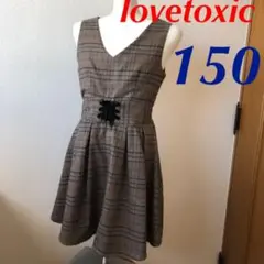 lovetoxic❣️おしゃれなチェックのジャンパースカートM150⭐️ワンピース