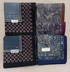 森英恵＆アーノルドパーマー 紳士ハンカチ 5枚セット ④