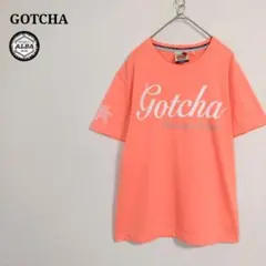 GOTCHA　ガッチャ　Tシャツ　両面プリント　サーモンピンク　英字　M　半袖のサムネイル