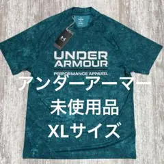 アンダーアーマー　ゴルフウェア　半袖モックネック　XLサイズ　グリーン