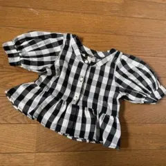 petit main チェック柄トップス 90サイズ