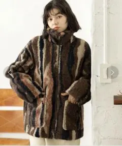 nico and ミックスボアZIPジャケット