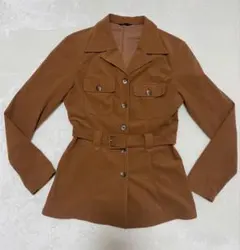 ブラウン ベルト付きジャケット Mサイズ