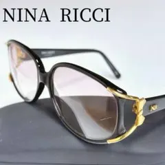 ニナリッチ NINA RICCI サングラス ゴールド金具 黒 ブラック Y2K
