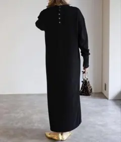 美品　BONJOUR SAGAN バックヘンリーワンピース