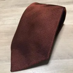 ダンヒル　dunhill 赤 ヘリンボーン ネクタイ