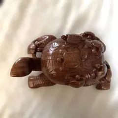 木製彫刻 顔と亀のデザイン 約47cm - メルカリ