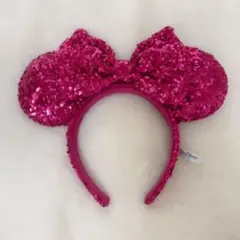 ミニーマウス風ピンクカチューシャ