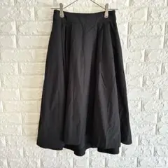イーハイフンワールドギャラリー/フレアスカート/ウエストゴム/ブラック