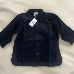 【未使用タグ付き】コーデュロイ　オーバーサイズ　長袖　秋・冬　110〜120 黒