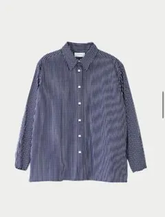 MACHATT カラーブロードシャツ　ネイビー　チェックのサムネイル
