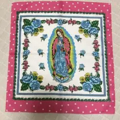 グアダルーペマリア　バンダナ　新品未使用　メキシコ民藝　ピンク　アメカジ　厄除け