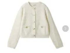 リリーブラウンツイードニットカーディガン