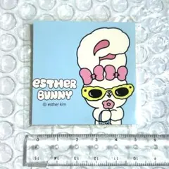 新品　未使用　エスターバニー　ステッカー　ポップアップ　クリームバニー　スクエア